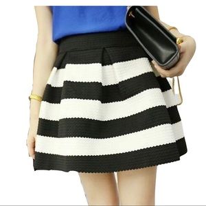 Francesca’s Aina Be pleated striped skirt